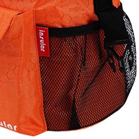 INSULAR PORTABLE WATERPROOF BABIES DIAPER BAG WITH MESH BAG (ORANGE)