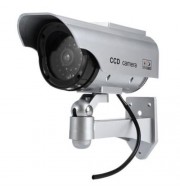 SOLAR ENERGY REALISTIC DUMMY SURVEILLANCE SECURITY CCTV STICKER CAMERA FLASHING RED LED LI