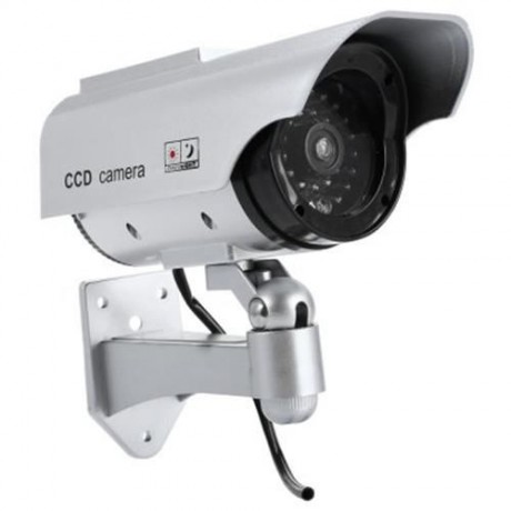 SOLAR ENERGY REALISTIC DUMMY SURVEILLANCE SECURITY CCTV STICKER CAMERA FLASHING RED LED LI
