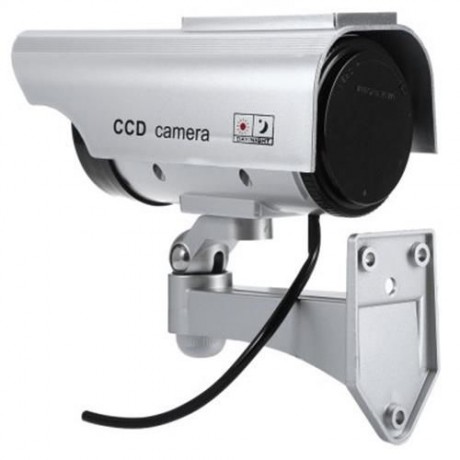 SOLAR ENERGY REALISTIC DUMMY SURVEILLANCE SECURITY CCTV STICKER CAMERA FLASHING RED LED LI