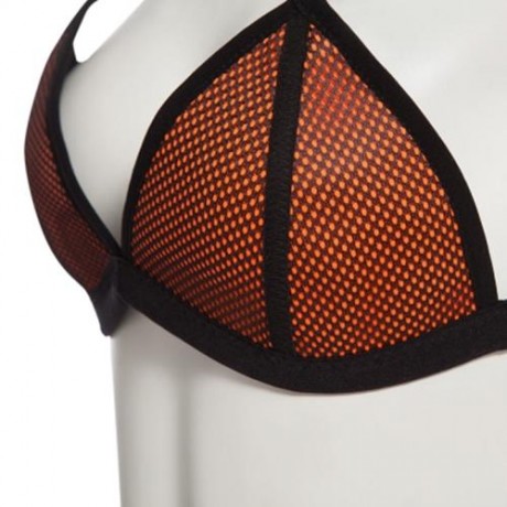 SEXY COLOR BLOCK WIRE FREE PUSH UP TRIANGLE LOW WAIST TWO SEPARATE SBR CR BIKINI SET SWIMW