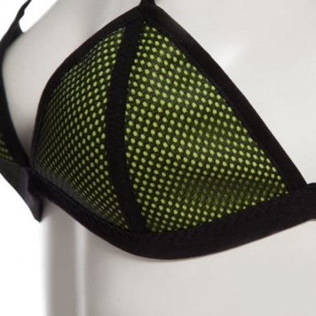 SEXY COLOR BLOCK WIRE FREE PUSH UP TRIANGLE LOW WAIST TWO SEPARATE SBR CR BIKINI SET SWIMW