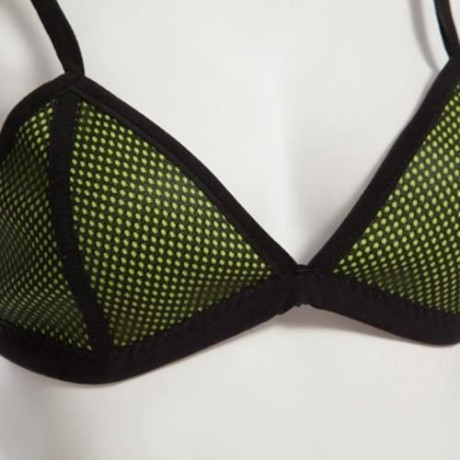 SEXY COLOR BLOCK WIRE FREE PUSH UP TRIANGLE LOW WAIST TWO SEPARATE SBR CR BIKINI SET SWIMW