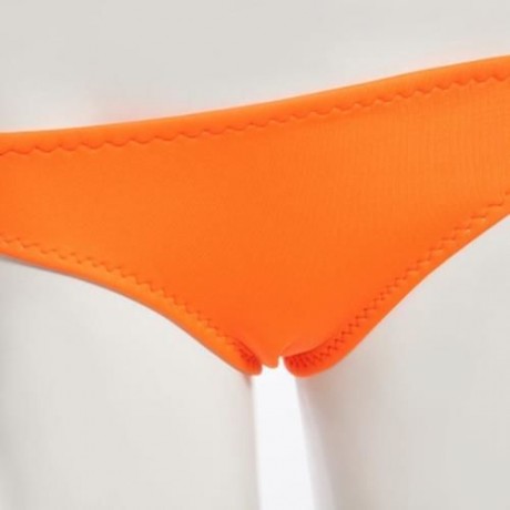 SEXY COLOR BLOCK WIRE FREE PUSH UP TRIANGLE LOW WAIST TWO SEPARATE SBR CR BIKINI SET SWIMW