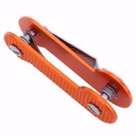 EDCGEAR  PORTABLE TRAVEL  STAINLESS STEEL ALUMINUM KEYTAINER KEY HOLDER (ORANGE)