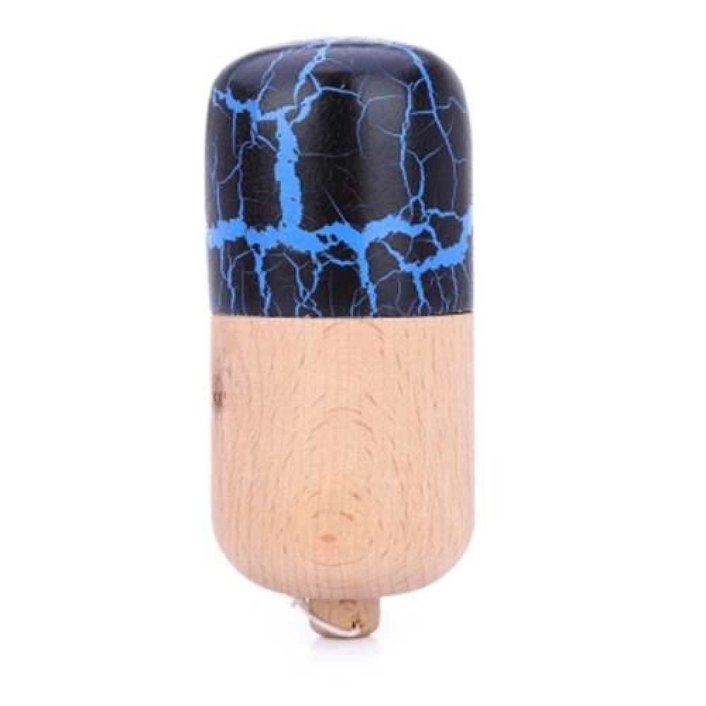 JAPANESE TRADITIONAL GAME STRING TOY BALANCE SKILL DEVELOPMENTAL WOOD PILL KENDAMA (BLUE)
