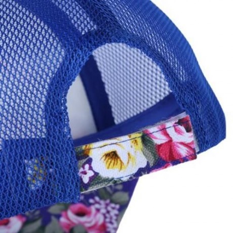 CAUSAL WOMEN FLORAL PRINT MESH SUN VISOR SPORTS CAP (PURPLE)