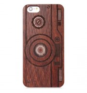 CAMERA WOOD STYLE FRAME BACK COVER CASE FOR IPHONE 6 PLUS / 6S PLUS (DEEP BROWN)