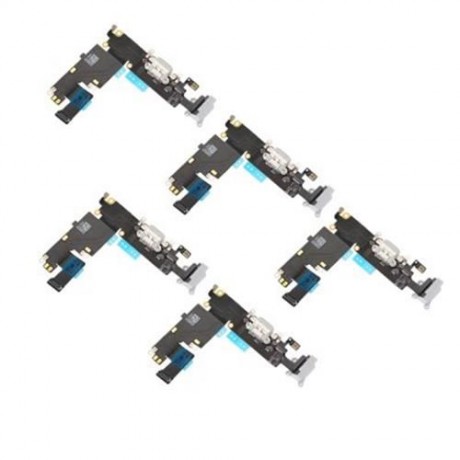 5PCS HEADPHONE AUDIO CHARGING DATA USB PORT FLEX CABLE REPAIR PARTS FOR IPHONE 6 PLUS (LIG