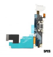 5PCS HEADPHONE AUDIO CHARGING DATA USB PORT FLEX CABLE REPAIR PARTS FOR IPHONE 6 PLUS (WHI