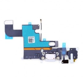 5PCS HEADPHONE AUDIO CHARGING DATA USB PORT FLEX CABLE REPAIR PARTS FOR IPHONE 6 (WHITE)