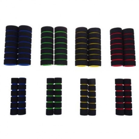 ONE PAIR SOFT SPONGE FOAM HANDLE HANDLEBAR GRIP COVER FOR ROAD MOUNTAIN BIKE (LIGHT GREEN)
