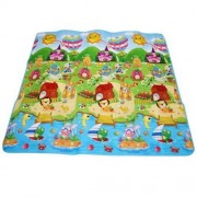 CHILDREN DOUBLE-SIDES SOFT GAME RUG PLAY CRAWLING SPORTS TOY (COLORMIX)