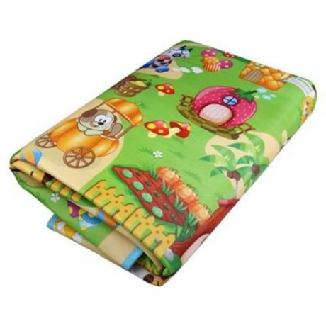 CHILDREN DOUBLE-SIDES SOFT GAME RUG PLAY CRAWLING SPORTS TOY (COLORMIX)