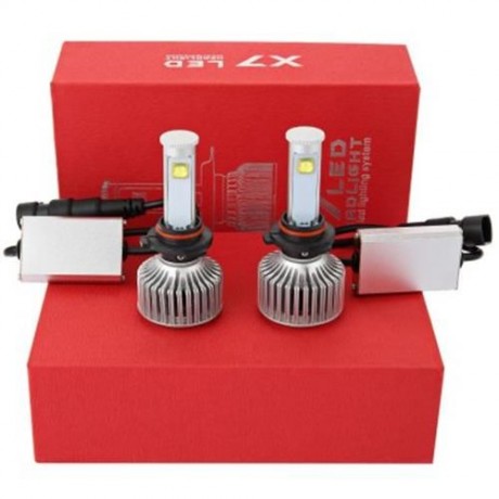 9006 - A 6000K X7 CAR LED HEADLIGHT BULBS ALL-IN-ONE CONVERSION KIT