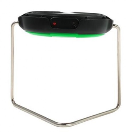 LED SOLAR POWERED LAMP CAMP NIGHT FLASHLIGHTS WITH HAND CRANK (GREEN)