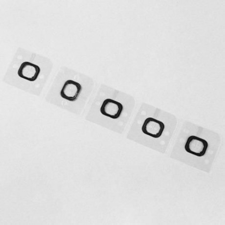 5PCS / SET HOME BUTTON HOLDER RUBBER FOR IPHONE 6 PLUS (BLACK)