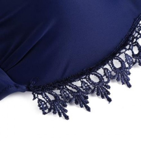 FRESH STYLE HALTER PURE COLOR BRA LOW WAIST FRINGED PRINTED BRIEFS BIKINI SET FOR WOMEN (P