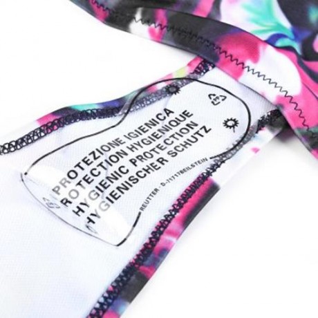 FRESH STYLE HALTER PURE COLOR BRA LOW WAIST FRINGED PRINTED BRIEFS BIKINI SET FOR WOMEN (P