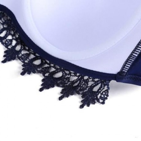 FRESH STYLE HALTER PURE COLOR BRA LOW WAIST FRINGED PRINTED BRIEFS BIKINI SET FOR WOMEN (P