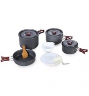 AOTU AL500 OUTDOOR COOKWARE SET ALUMINUM ALLOY MADE (TITANIUM GREY)