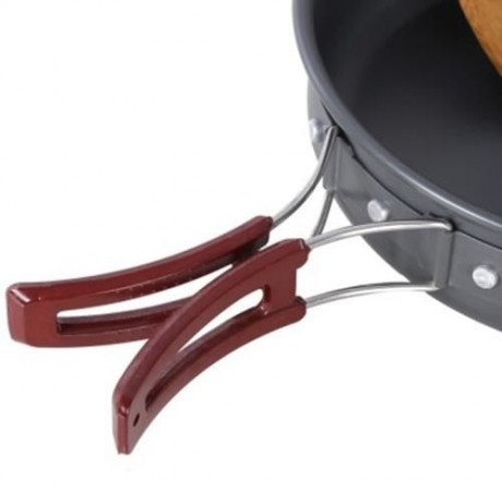AOTU AL500 OUTDOOR COOKWARE SET ALUMINUM ALLOY MADE (TITANIUM GREY)