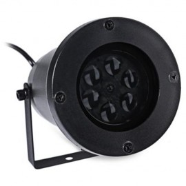 OUTDOOR MOVING LED WATERPROOF SNOWFLAKE LIGHT PROJECTOR LAMP (BLACK)