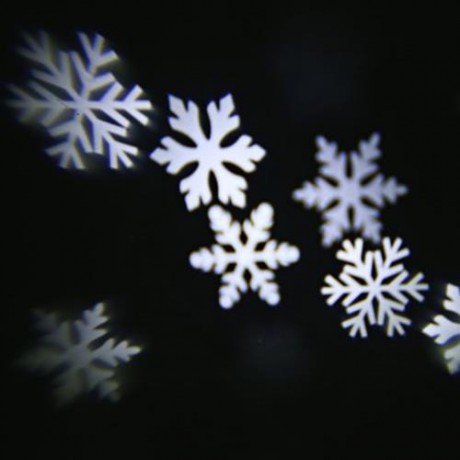 OUTDOOR MOVING LED WATERPROOF SNOWFLAKE LIGHT PROJECTOR LAMP (BLACK)