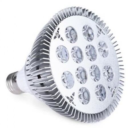 E27 12W 12 LEDS LED GROW LIGHT HYDROPONIC PLANT LAMP (SILVER)