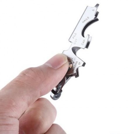 EDCGEAR MULTIFUNCTIONAL STAINLESS STEEL KEY CLIP CORKSCREW CAMPING TOOL OUTDOOR SURVIVAL G