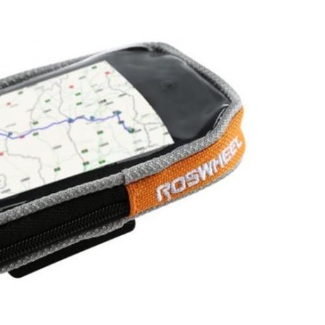 ROSWHEEL QUICK DISASSEMBLING FASTENER DOUBLE ZIPPER TOUCH SCREEN BIKE HANDLEBAR PHONE BAG 