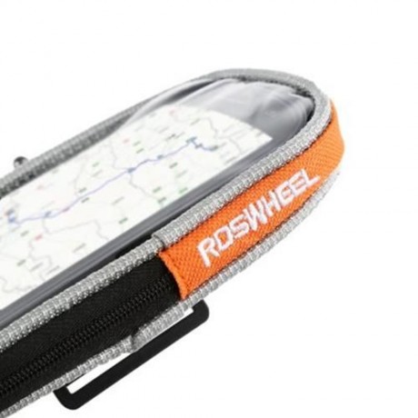 ROSWHEEL QUICK DISASSEMBLING FASTENER DOUBLE ZIPPER TOUCH SCREEN BIKE HANDLEBAR PHONE BAG 