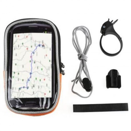 ROSWHEEL QUICK DISASSEMBLING FASTENER DOUBLE ZIPPER TOUCH SCREEN BIKE HANDLEBAR PHONE BAG 
