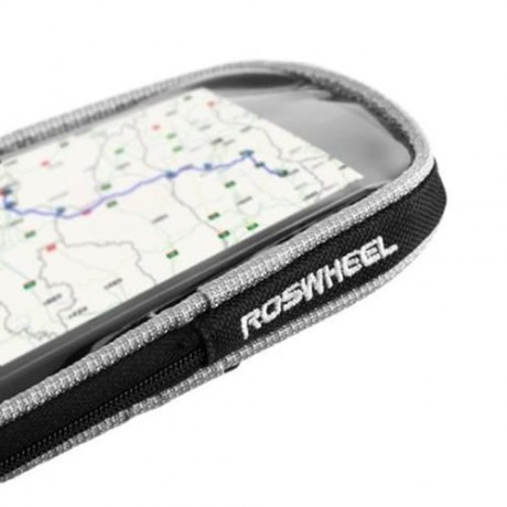 ROSWHEEL QUICK DISASSEMBLING FASTENER DOUBLE ZIPPER TOUCH SCREEN BIKE HANDLEBAR PHONE BAG 