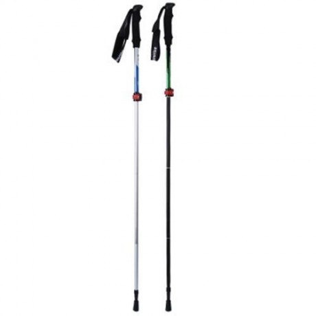 NATUREHIKE 5 JOINT ULTRALIGHT FOLDING ALPENSTOCKS POLE CLIMBING STICK (SILVER AND BLACK AN