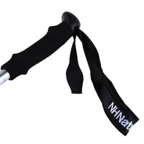 NATUREHIKE 5 JOINT ULTRALIGHT FOLDING ALPENSTOCKS POLE CLIMBING STICK (SILVER AND BLACK AN