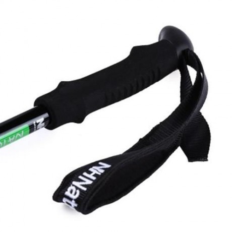 NATUREHIKE 5 JOINT ULTRALIGHT FOLDING ALPENSTOCKS POLE CLIMBING STICK (BLACK AND GREEN)
