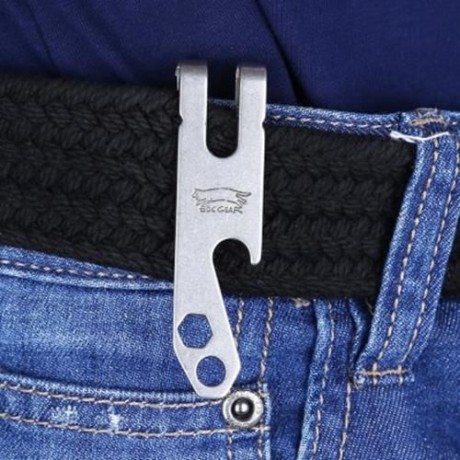 EDCGEAR COMPACT STAINLESS STEEL MONEY CLIP BOTTLE OPENER MULTIFUNCTIONAL TOOL (BLACK)