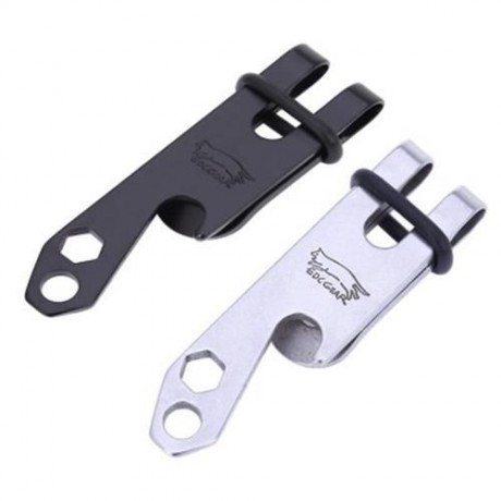 EDCGEAR COMPACT STAINLESS STEEL MONEY CLIP BOTTLE OPENER MULTIFUNCTIONAL TOOL (BLACK)