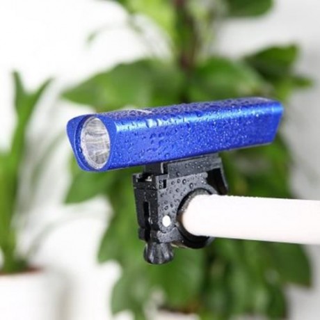 OUTDOOR ALUMINUM ALLOY BICYCLE LED FRONT LIGHT WITH FRAME SET (BLUE)