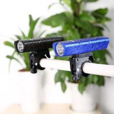 OUTDOOR ALUMINUM ALLOY BICYCLE LED FRONT LIGHT WITH FRAME SET (BLUE)