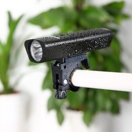 OUTDOOR ALUMINUM ALLOY BICYCLE LED FRONT LIGHT WITH FRAME SET (BLACK)