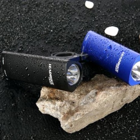 OUTDOOR ALUMINUM ALLOY BICYCLE LED FRONT LIGHT WITH FRAME SET (BLACK)