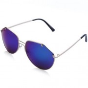 CLASSIC UNISEX COLORED COATING TRIMMING EYEWEAR METAL GLASSES (GOLD FRAME   SILVER)