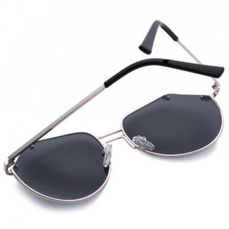 CLASSIC UNISEX COLORED COATING TRIMMING EYEWEAR METAL GLASSES (GOLD FRAME   SILVER)