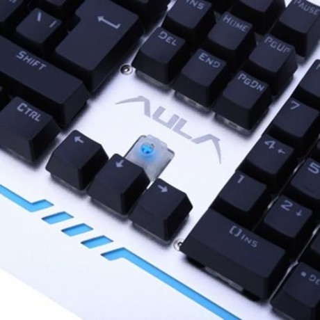 AULA F2009 LED BACKLIT PROFESSIONAL BLUE AXIS MECHANICAL GAMING KEYBOARD (BLACK)