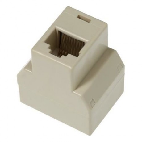 3PCS / PACK RJ45 CAT5 ETHERNET CABLE LAN PORT 1 TO 2 SOCKET SPLITTER CONNECTOR (YELLOW)