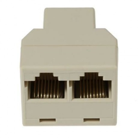 3PCS / PACK RJ45 CAT5 ETHERNET CABLE LAN PORT 1 TO 2 SOCKET SPLITTER CONNECTOR (YELLOW)
