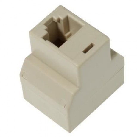 3PCS / PACK RJ45 CAT5 ETHERNET CABLE LAN PORT 1 TO 2 SOCKET SPLITTER CONNECTOR (YELLOW)