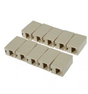 10PCS RJ45 NETWORK CABLE EXTENDER CONNECTOR ADAPTER (YELLOW)